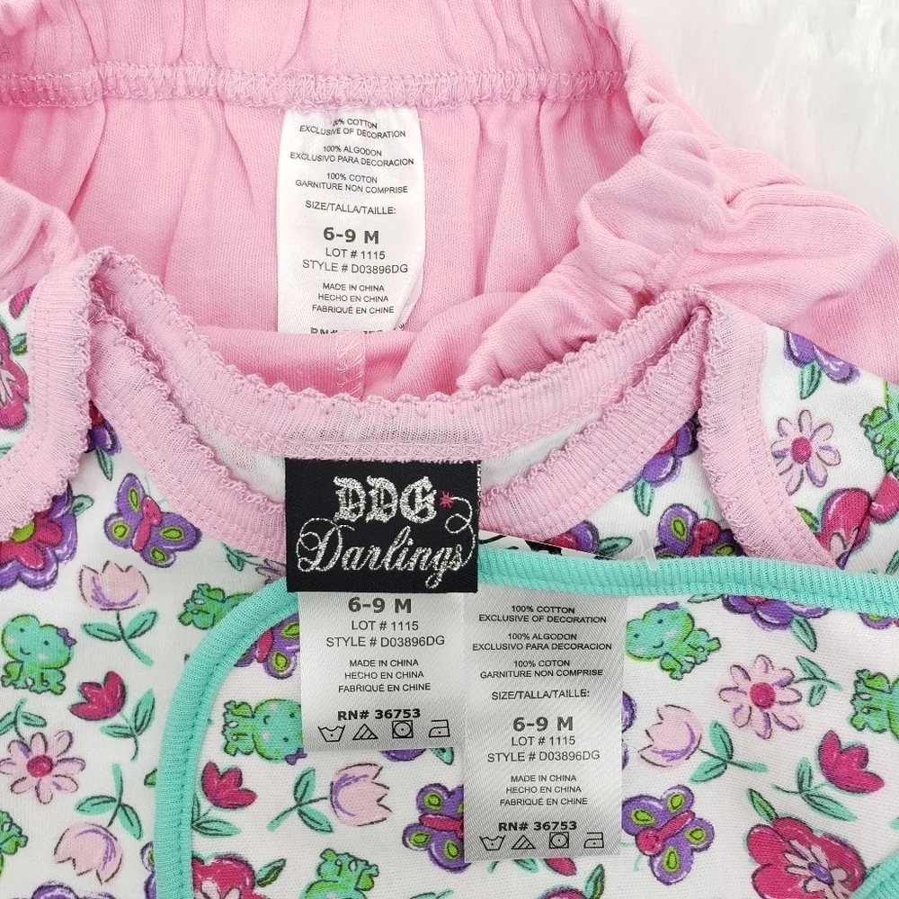 Girls Spring Summer Outfit Sets Infants Size 6/9 Months Bundle